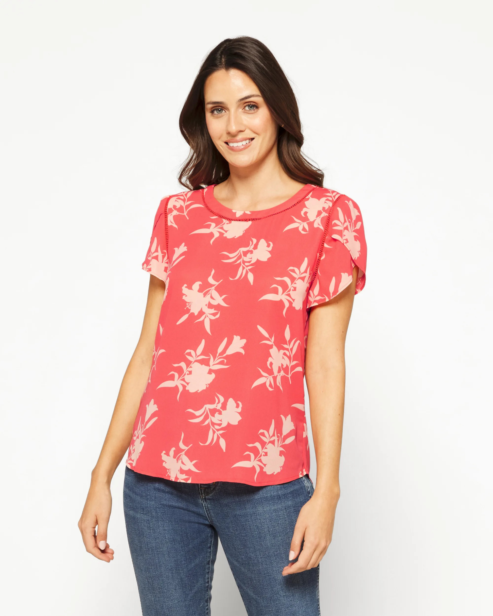 Lakynn Lattice Detail Button Back Blouse | Stitch Fix