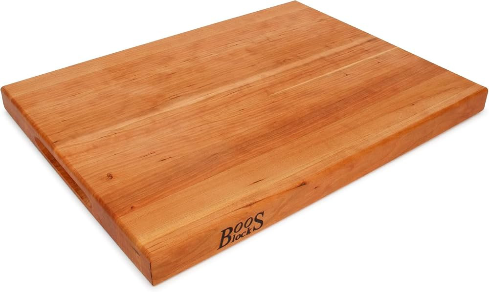 John Boos Cherry Wood Cutting Board for Kitchen Prep, 1.5 Inch Thick, Large Edge Grain Rectangula... | Amazon (US)