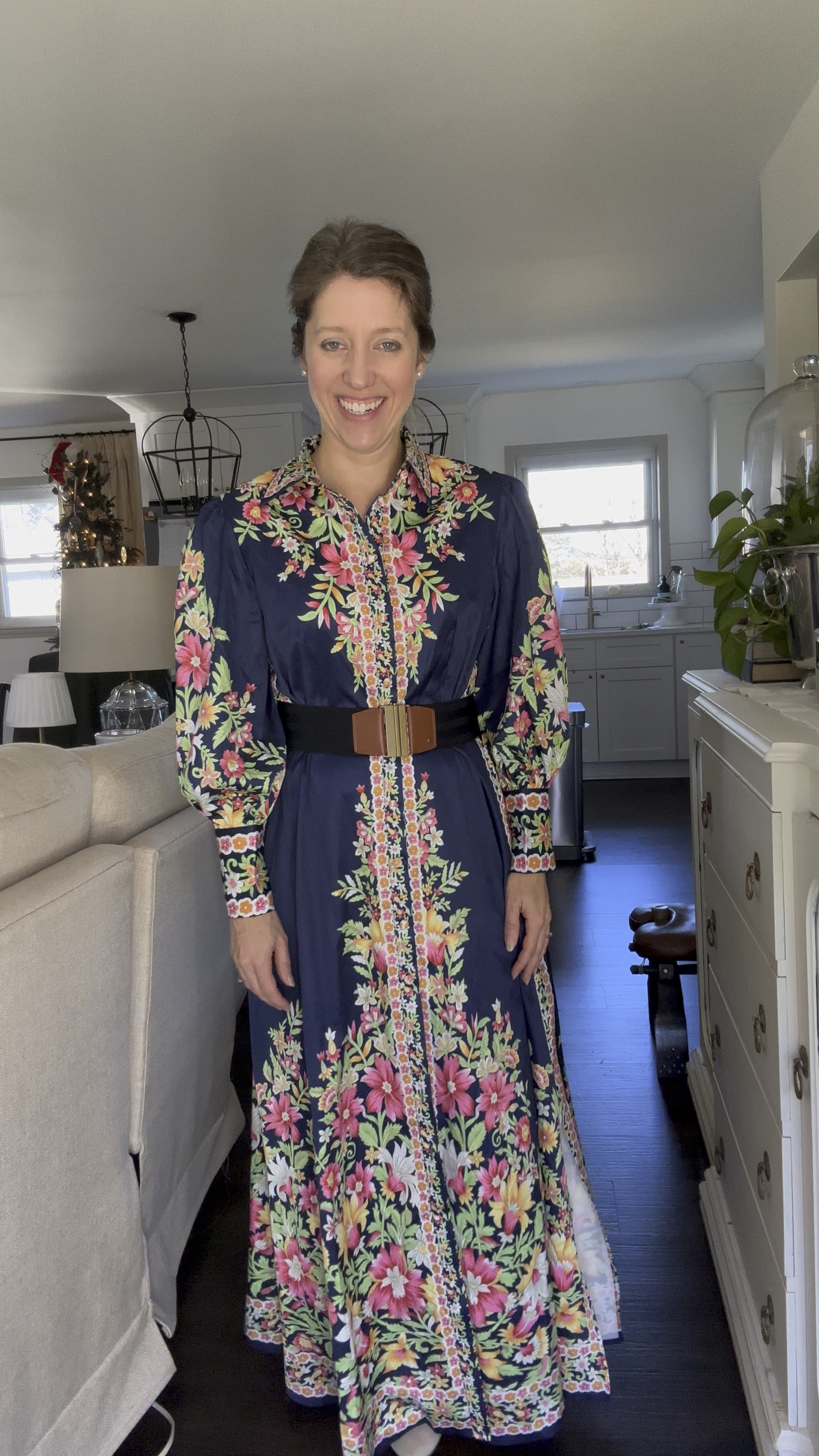 Amazon dress that’s perfect for photos or a wedding or a nice evening out with your hubby. 

Wearing a S. It is a little big on me. I added my own belt but it comes with one that matches the print. 

Note the print is printed onto the fabric. Not woven into it. 

#LTKWedding #LTKOver40 #LTKFindsUnder100