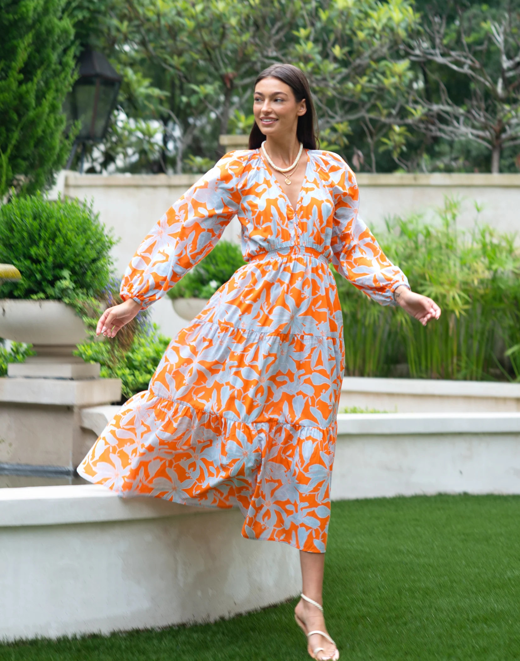 Hallie Dress in Fiori | Elizabeth James The Label