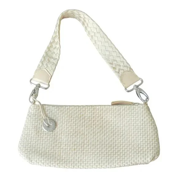 The Sak Small Nylon Woven Cream Bag With Detachable Strap Clutch Or Shoulder | Poshmark