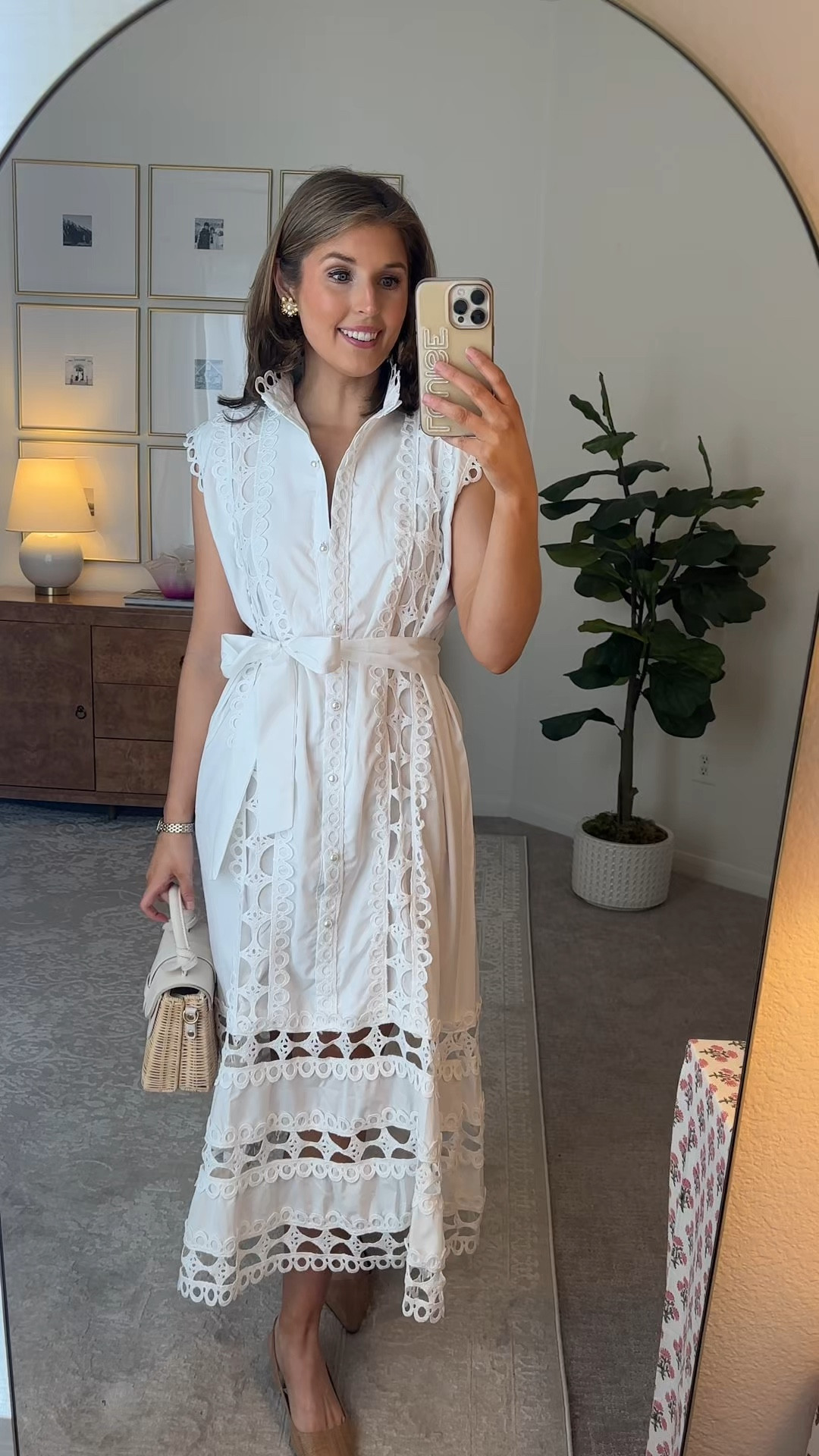 Pretty white eyelet dress for spring & summer! 5’4 and wearing a S. Runs big!

#LTKStyleTip #LTKSeasonal