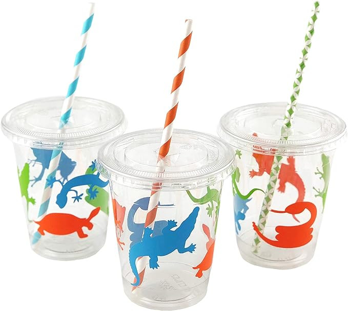 Reptile Cups - 12ct Amphibian Birthday Party Supplies Decorations Favors Ideas | Amazon (US)