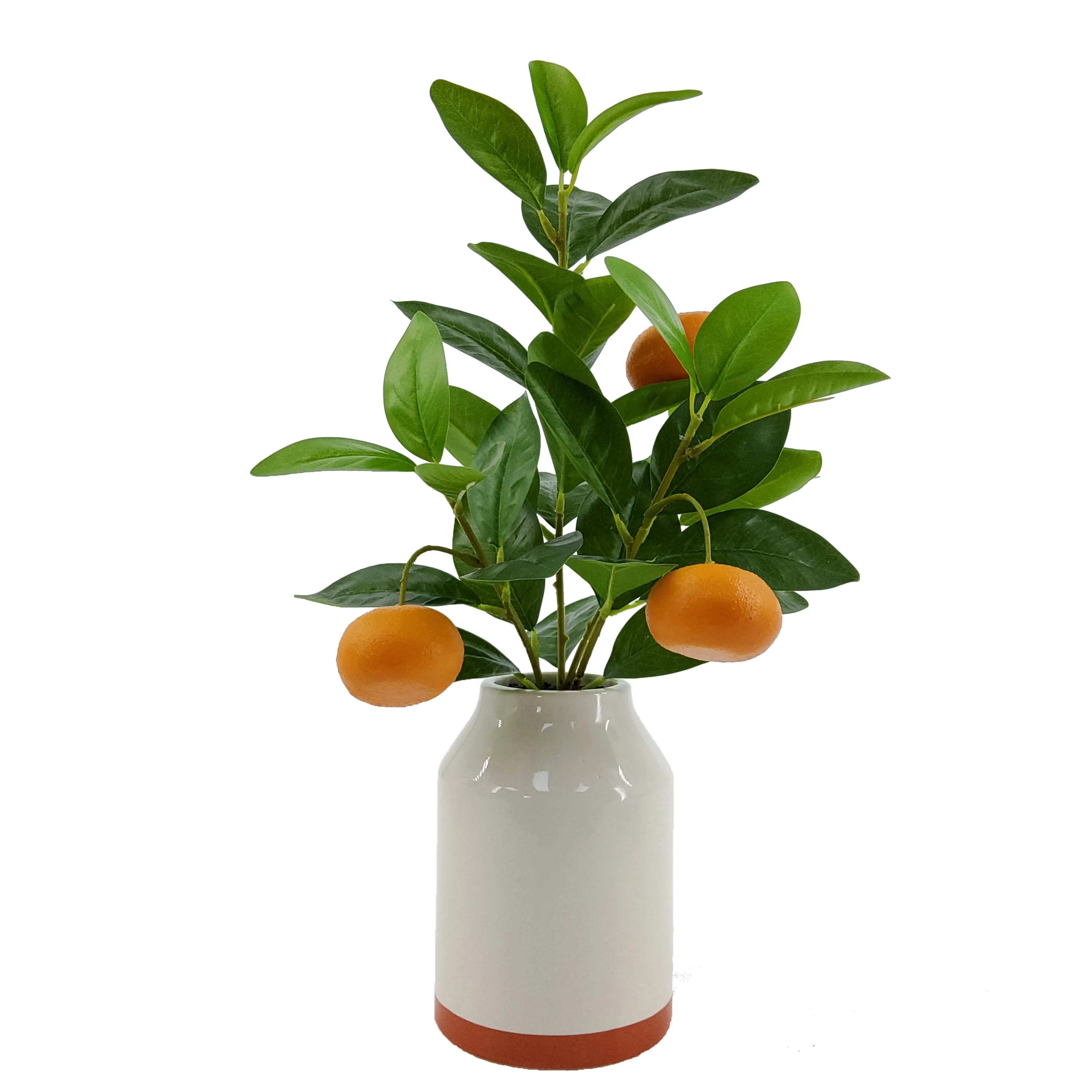 Mainstays by Becky G. & Alejandra 14.5" Artificial Orange Tree in White Ceramic Vase | Walmart (US)