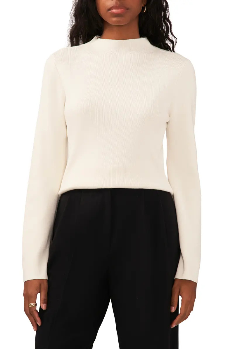 Funnel Neck Cotton Blend Sweater | Nordstrom