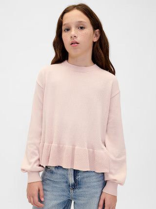 Kids Relaxed Peplum Sweater | Gap (US)
