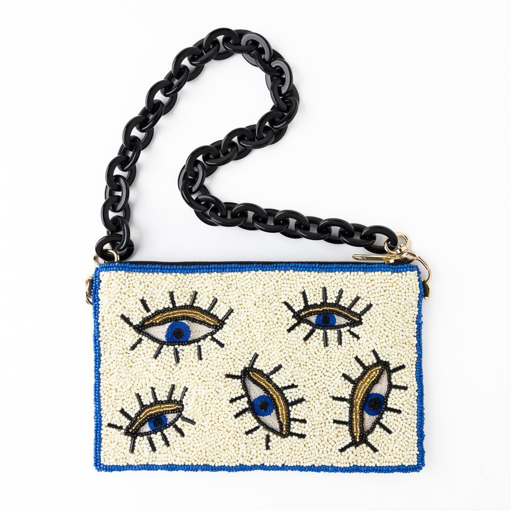 Elenor Evil Eye Beaded Bag | INK+ALLOY