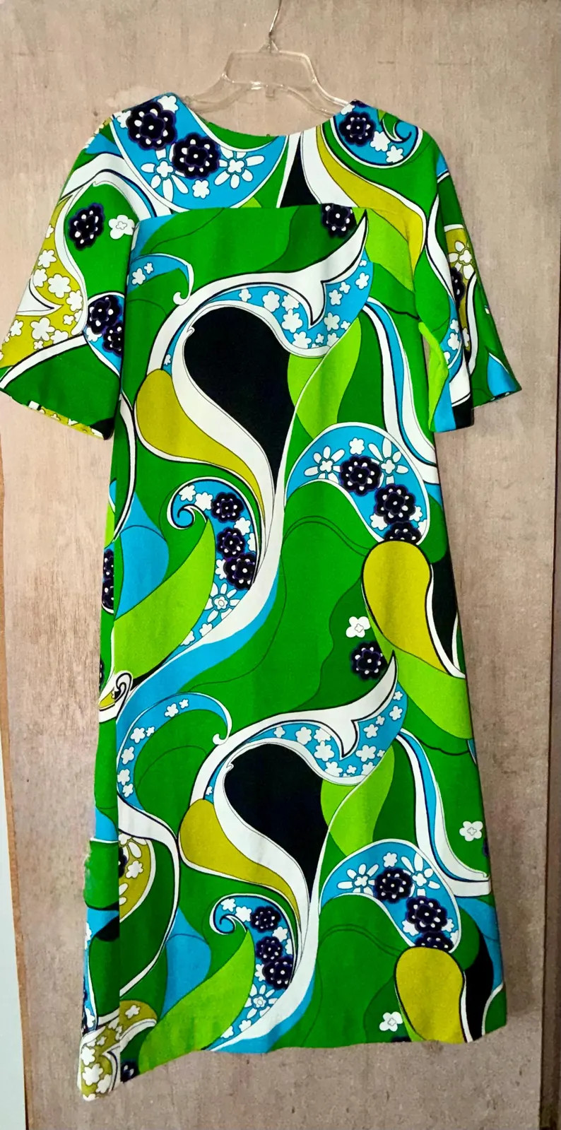 Hawaiian Vintage Green Patterned Dress - Size 6 | Etsy (US)