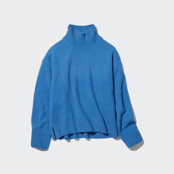 Souffle Yarn High Neck Long-Sleeve Sweater | UNIQLO (US)