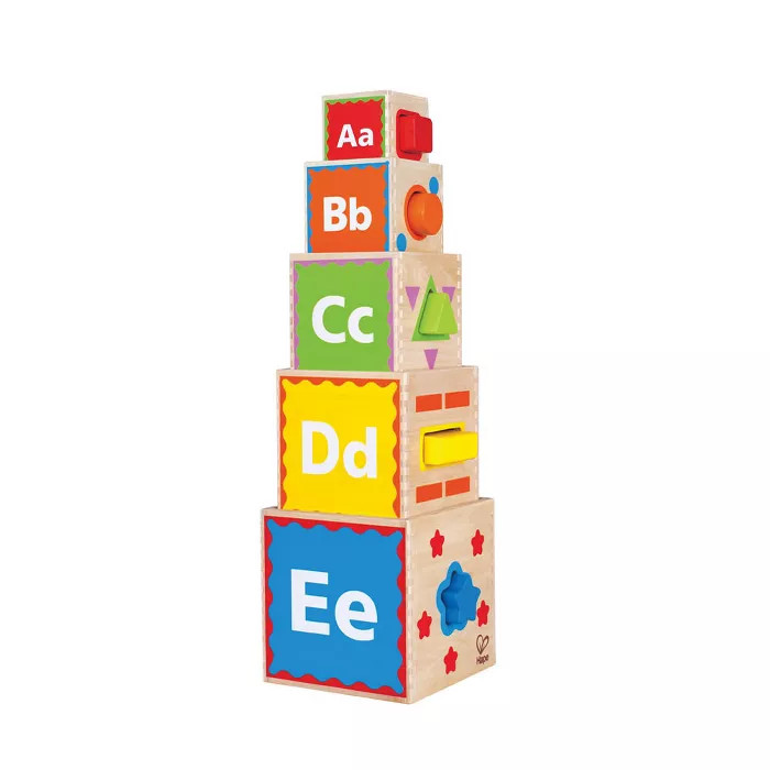 HAPE Pyramid of Play Toddler Wooden Nesting Blocks | Target