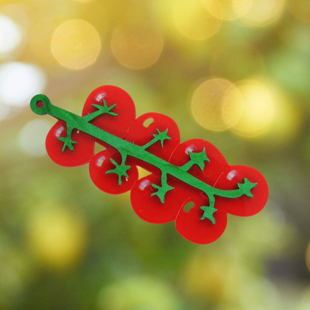 Tomato Hair Clip Tomatoes on a Vine Summer Garden Fruit Veggie Barrette Accessory - Etsy | Etsy (US)