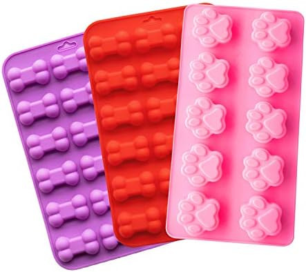 AITINIA 2021 Newest Silicone Molds, Cute Paw and Bone Dog Treat Molds Non stick Natural Food Grade S | Amazon (US)