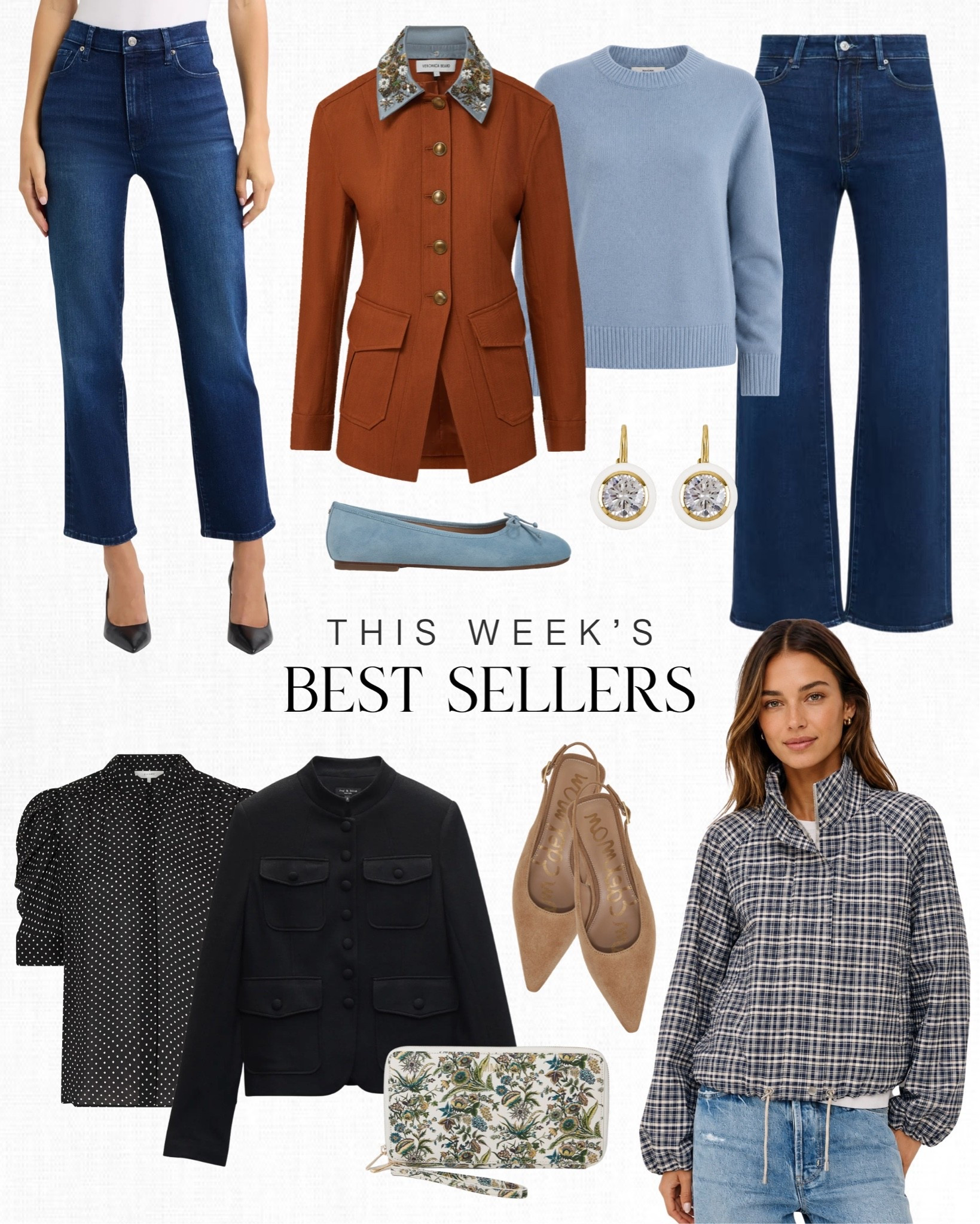 Top 10 Best Sellers: Plaid is going to be one of the biggest trends this fall and I’m loving it. I just picked up this funnel neck jacket from Rails that’s even cuter in person, trust me! I’ve owned this Rag & Bone wool blazer for a few years now and it’s still one of my go-to jackets for this time of year. Another favorite recent purchase are these new dark wash jeans from Mother!

#LTKgrwm #LTKootd #LTKSaleAlert