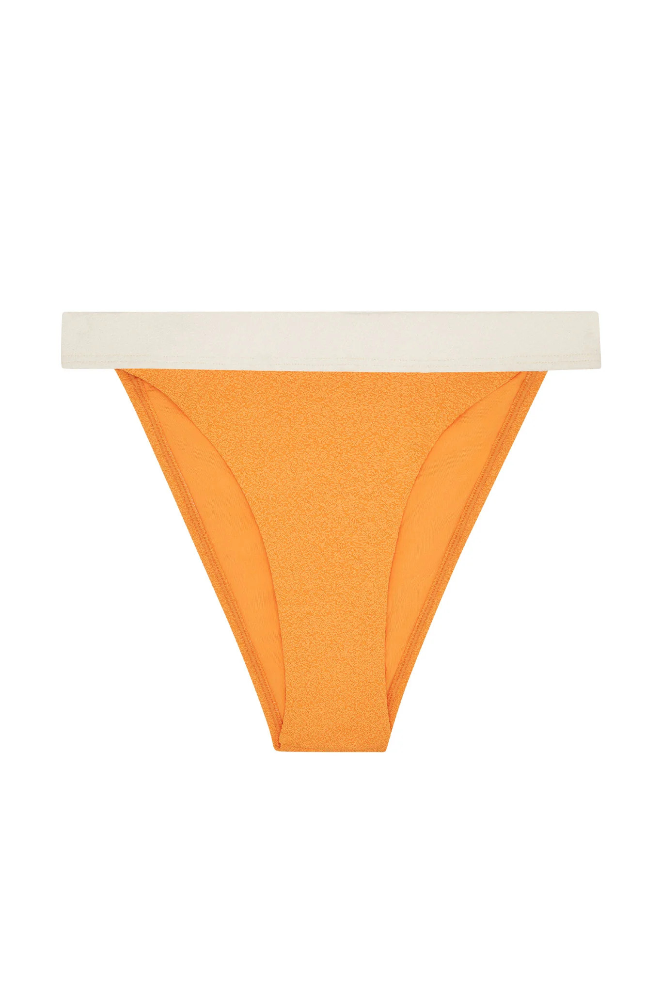 Santorini Bottom - Clementine/Ivory Boucle | Monday Swimwear