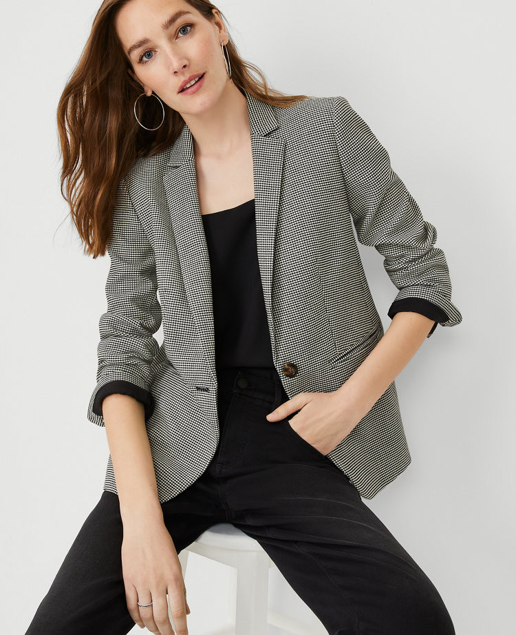 The Hutton Blazer in Houndstooth | Ann Taylor (US)