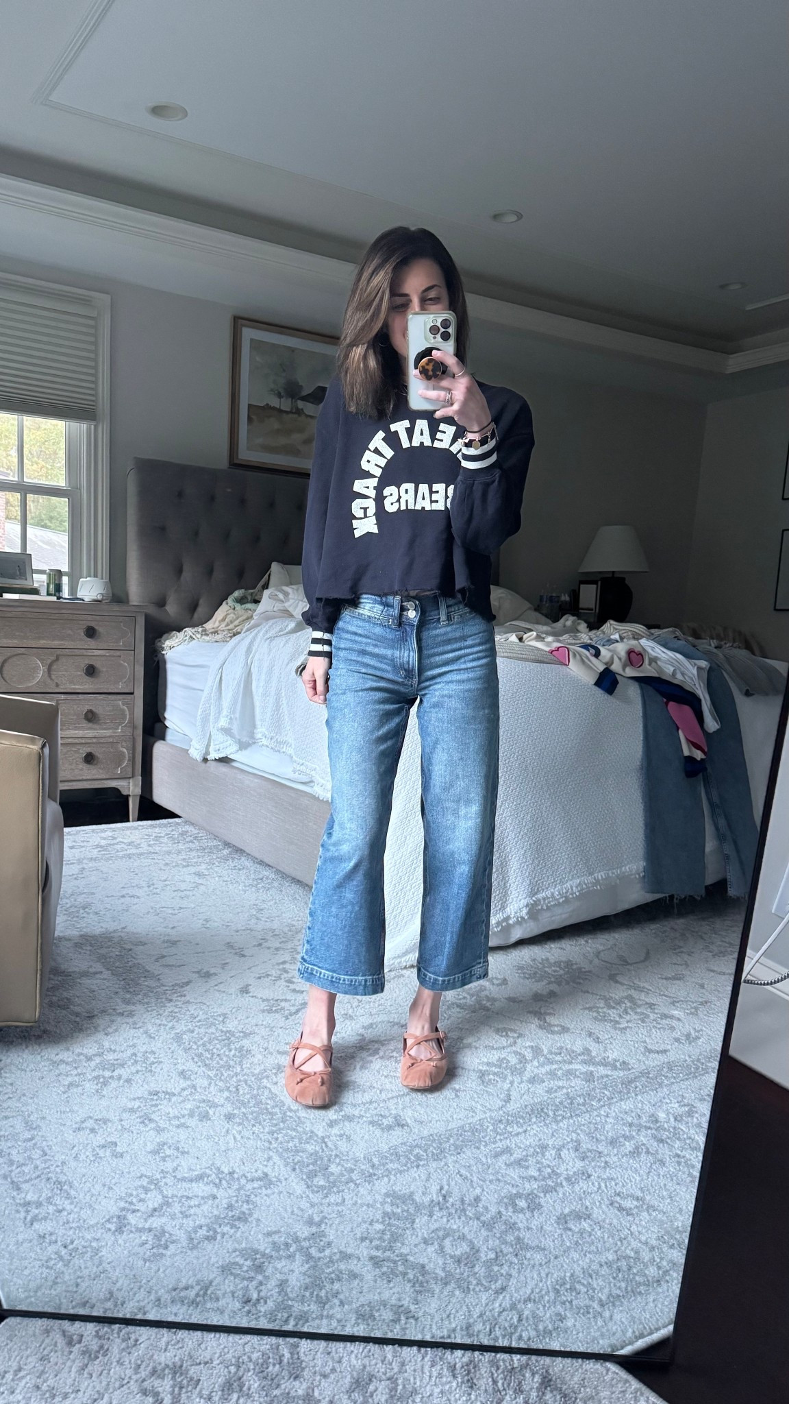 Cropped flair petite denim this is the great collegiate cropped sweatshirt ballet flats 

#LTKSeasonal #LTKStyleTip #LTKPetite