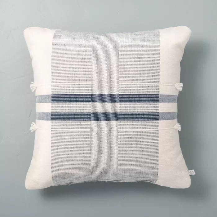 Tassel Center Band Stripes Throw Pillow - Hearth & Hand™ with Magnolia | Target