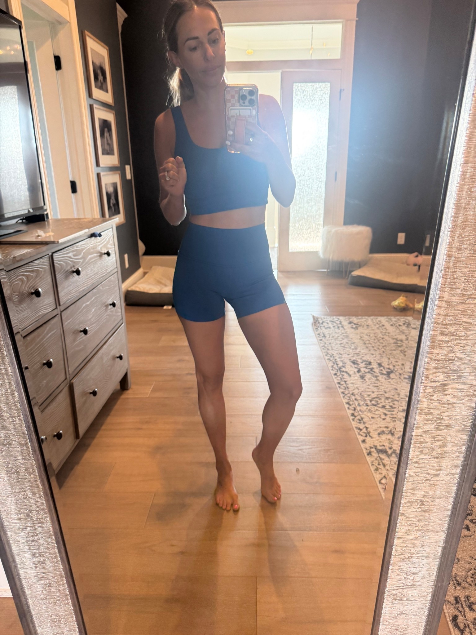 The cutest workout set that I love! Super comfy and you can throw a sweatshirt over for errands. 

#LTKSaleAlert #LTKTravel #LTKActive