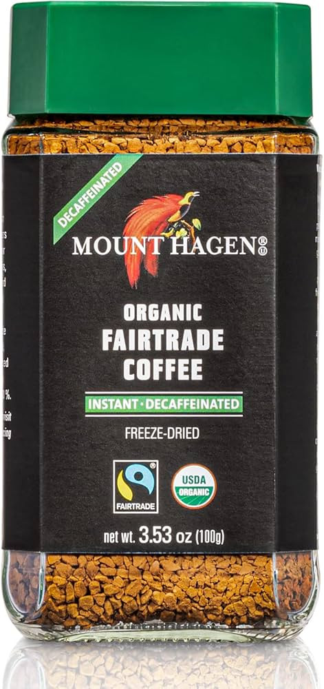 Mount Hagen 3.53oz Organic Freeze Dried Instant Decaf Coffee | Eco-friendly, Fair-Trade Decaffein... | Amazon (US)