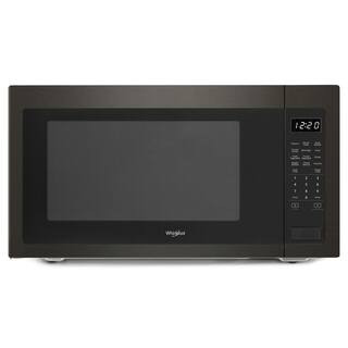 Whirlpool 2.2 cu. ft. Countertop Microwave in Fingerprint Resistant Black Stainless with 1,200-Wa... | The Home Depot