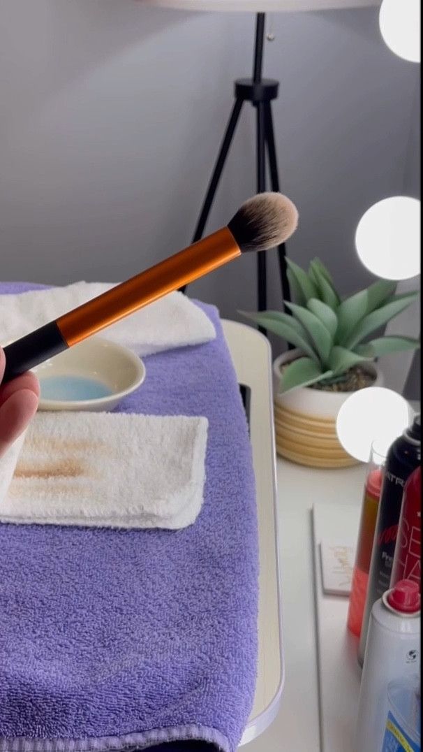 The FASTEST and EASIEST makeup brush cleaner!  You just dip your brush in the tiniest amount of CINEMA secrets cleaner and wipe on a towel, then wipe on a paper towel and you are DONE!  No waiting for it to dry!  Clean, like new, and DRY in the little bit of time and effort!  It may seem pricey but it lasts a very long time!  #amazonfind #beautytip #beautyhack #founditonamazon #makeup #brushcleaner

#LTKunder50 #LTKbeauty #LTKFind
