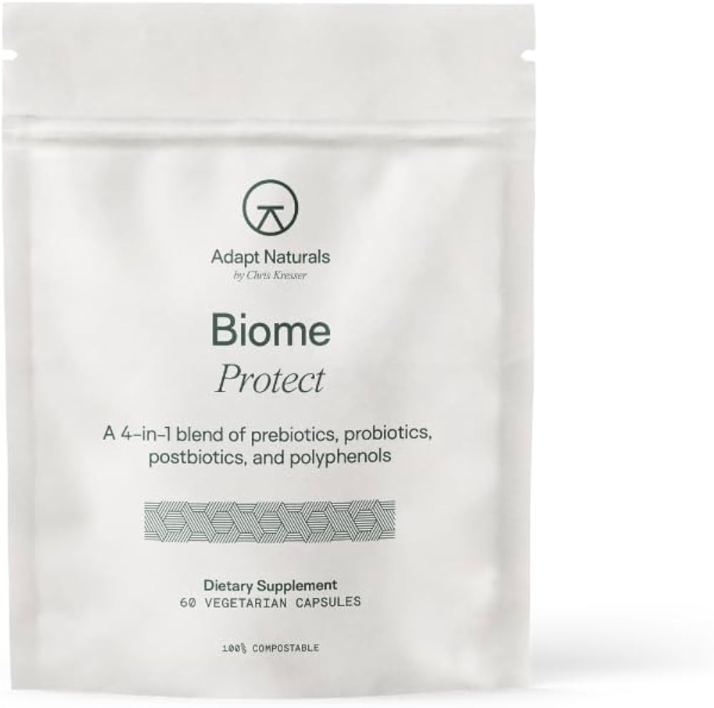 Adapt Naturals 4-in-1 Biome Protect Prebiotics, Probiotics Supplement Postbiotics & Polyphenols f... | Amazon (US)