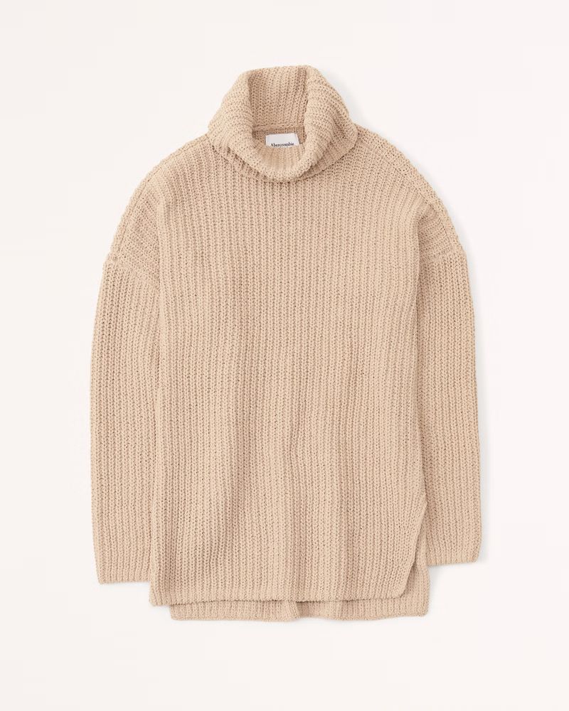 Women's Oversized Chenille Turtleneck | Women's New Arrivals | Abercrombie.com | Abercrombie & Fitch (US)