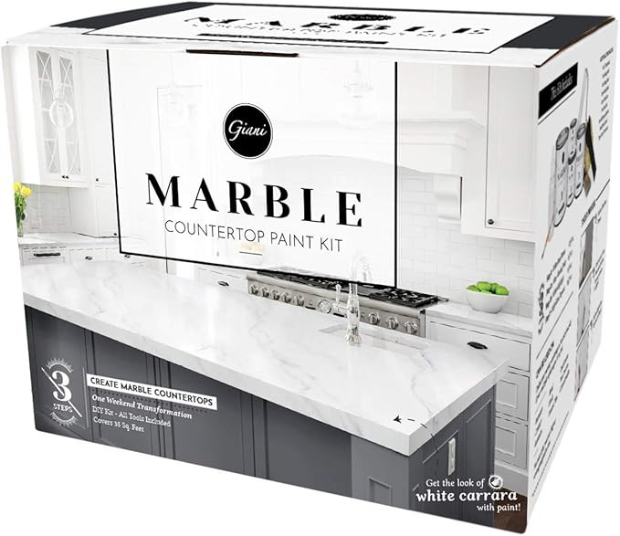 Giani Marble Easy Epoxy Countertop Paint Kit (Carrara White) | Amazon (US)