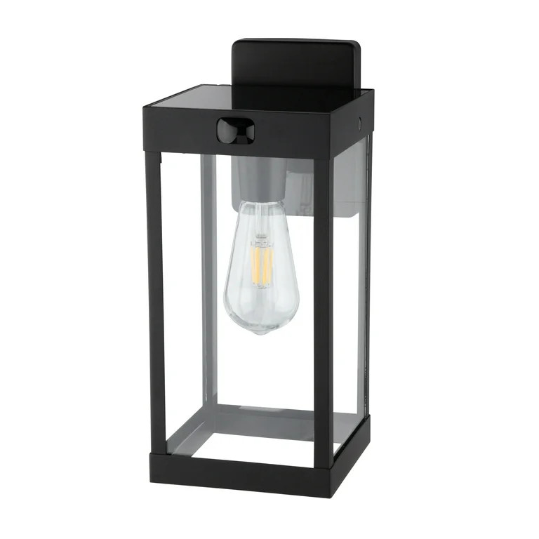 Better Homes & Gardens Solar Dusk to Dawn Decorative Outdoor LED Light, Metal, Glass, 200 Lumens ... | Walmart (US)