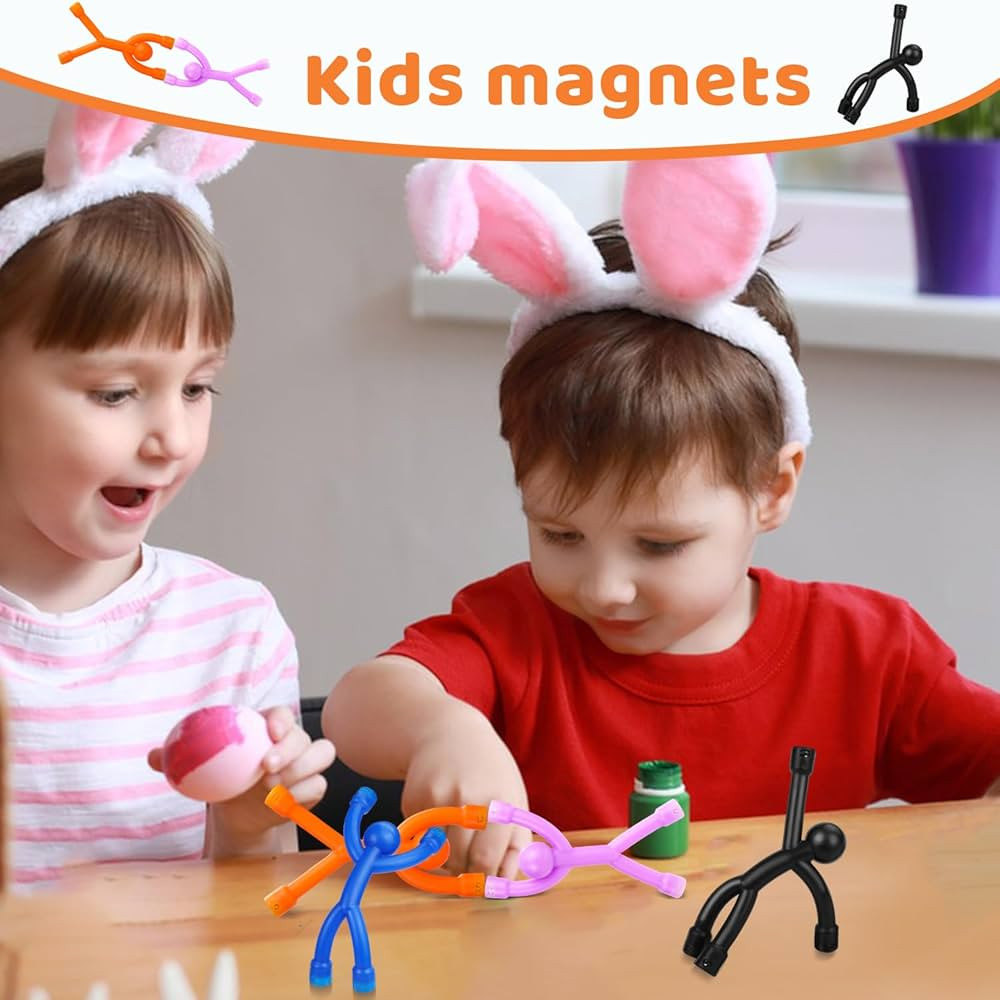 12Pcs Magnetic Toys,Colourful Travel Magnetic Men,Fridge Magnets for Kids,Whiteboard,Easter,Refri... | Amazon (US)