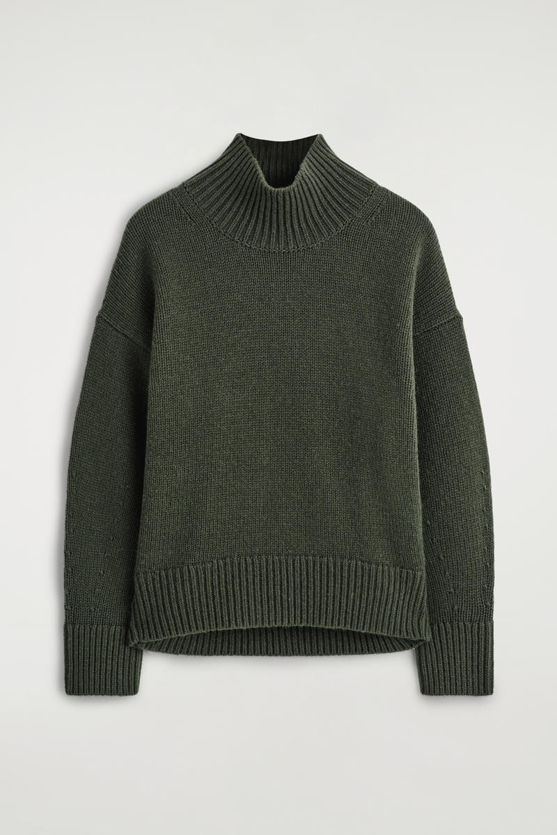 Chunky Mock-Neck Wool Sweater | COS (US)