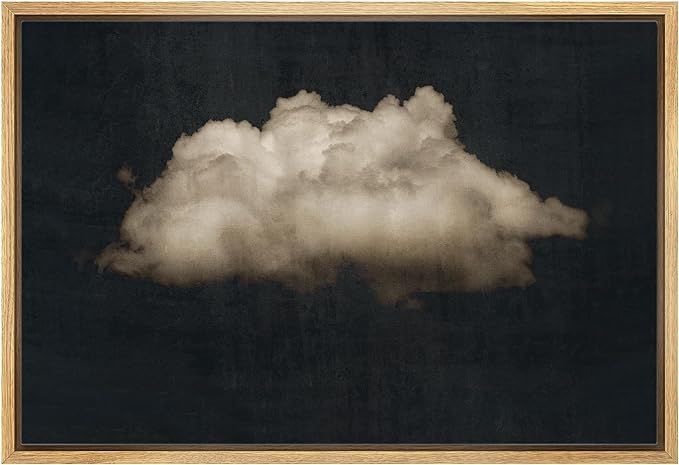 MUDECOR Framed Canvas Print Wall Art Vintage Cumulus Clouds Illustrations Fine Art Decorative Zen... | Amazon (US)