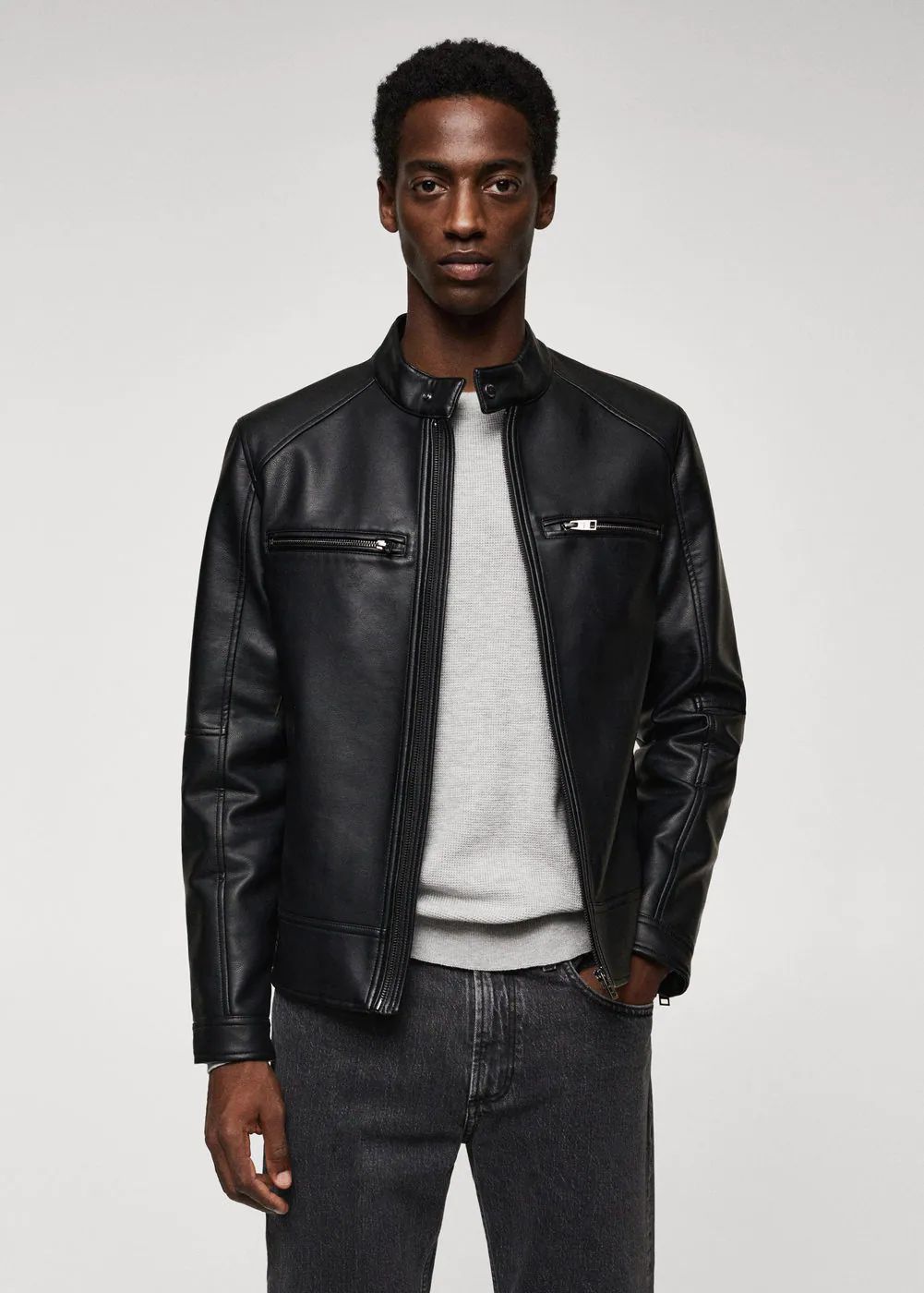 Faux leather jacket | MANGO (UK)