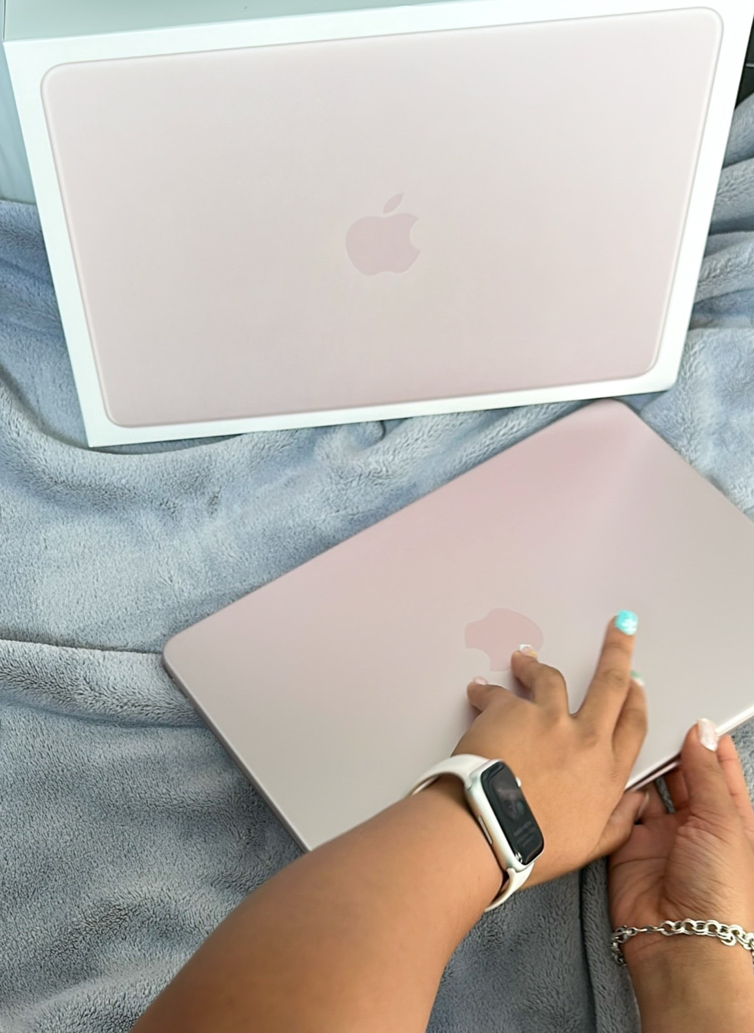 New MacBook Neo in blush for our teenager. #macbook #computers #laptops #SeniorYearaloading