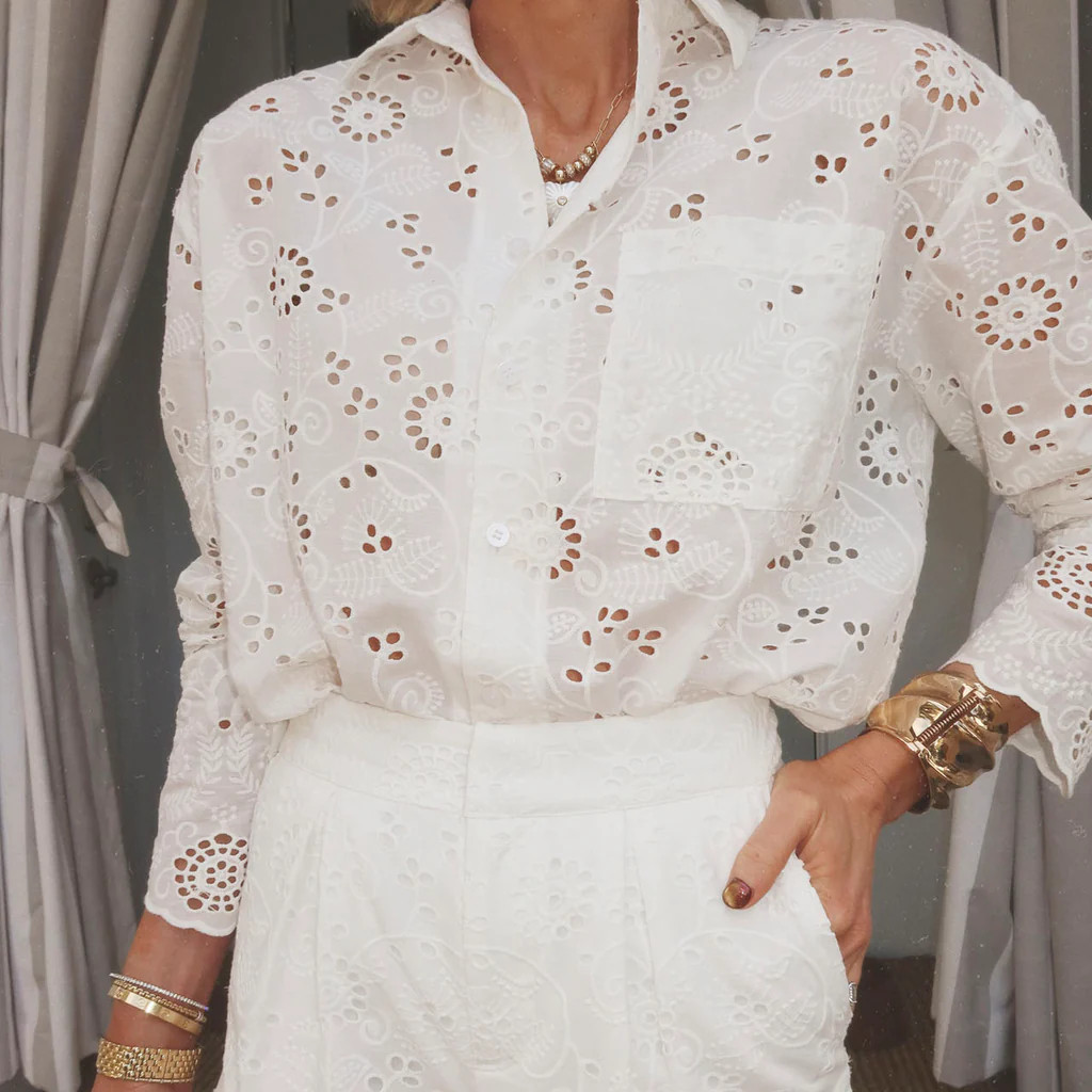 Splendid x @Cellajaneblog Eyelet Button Down | Splendid