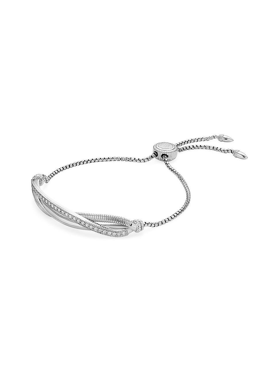 Women's Eternity Sterling Silver & Diamond Friendship Bracelet - Silver | Saks Fifth Avenue