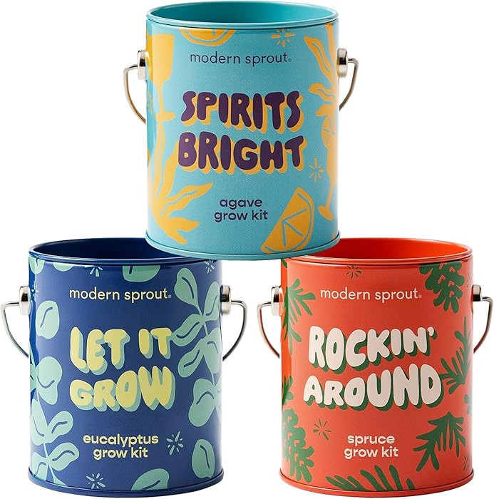 Modern Sprout Complimentary Seed Starter Grow Kits (Pack of 3) - Unique Gift for Plant Lovers - I... | Amazon (US)