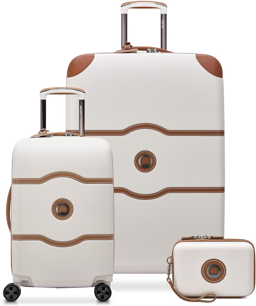 DELSEY Paris Chatelet Air 2.0 Hardside Luggage with Spinner Wheels, Angora, 3 Piece Set (19/28/Cr... | Amazon (US)