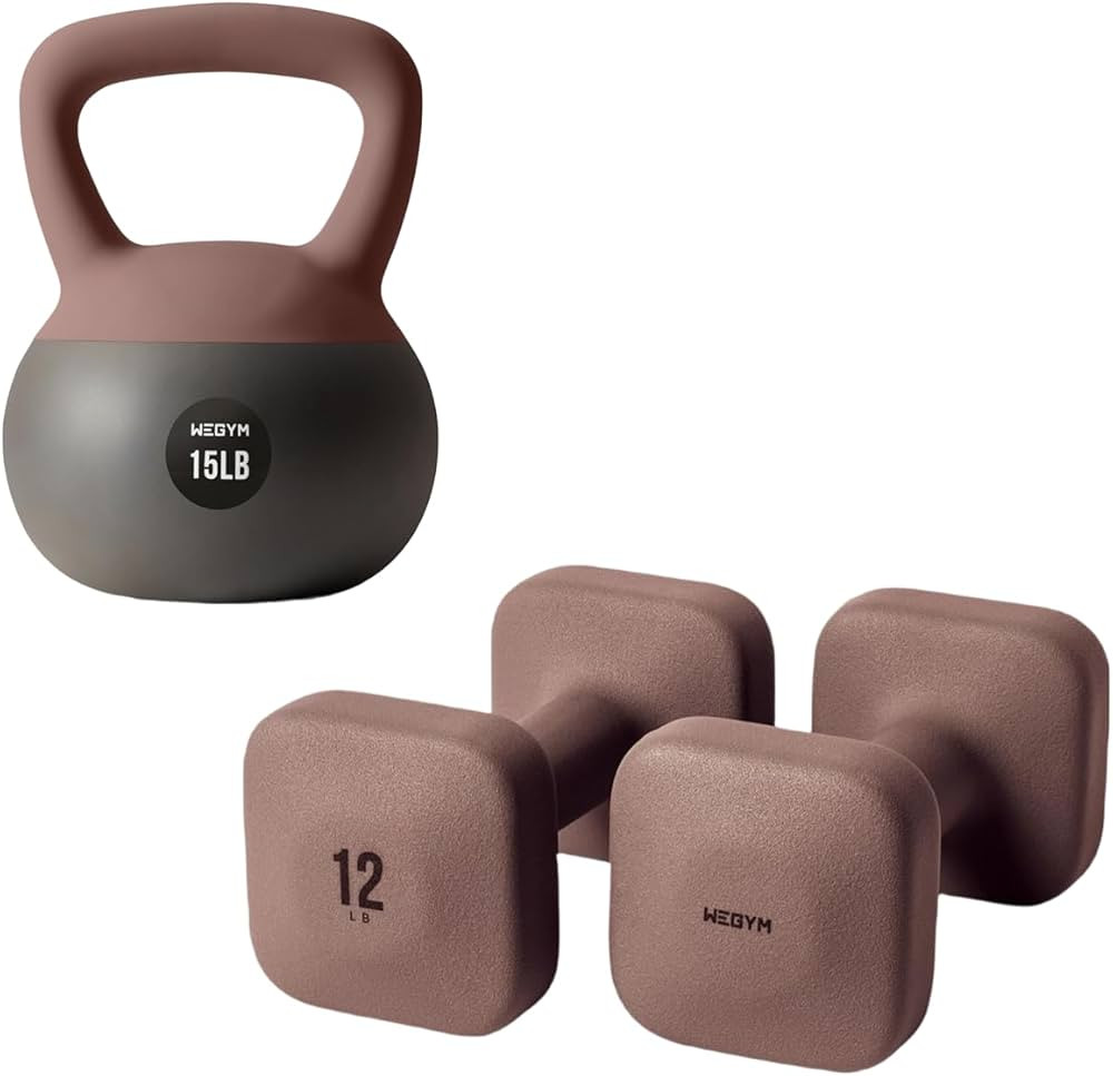 Soft Kettlebell (15L Pink) and Dumbbells (12L Pink) | Amazon (US)