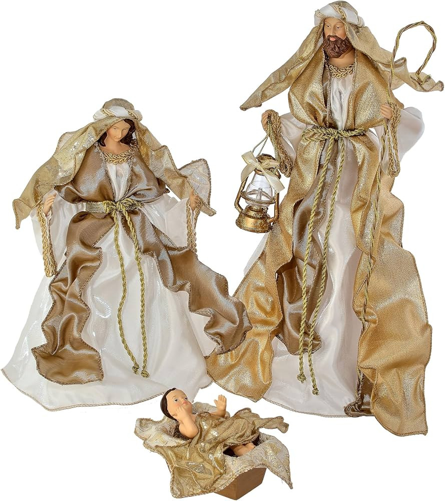 Regency International Golden Renaissance Holy Family 5-15 inch, Set of 3, Ivory Gold, Holiday Hom... | Amazon (US)