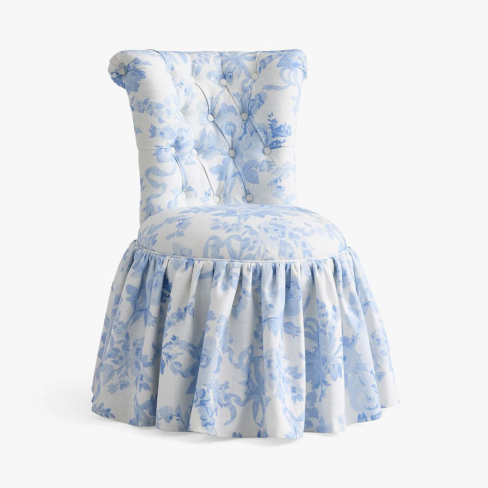 LoveShackFancyTufted Swivel Vanity Chair | Pottery Barn Teen