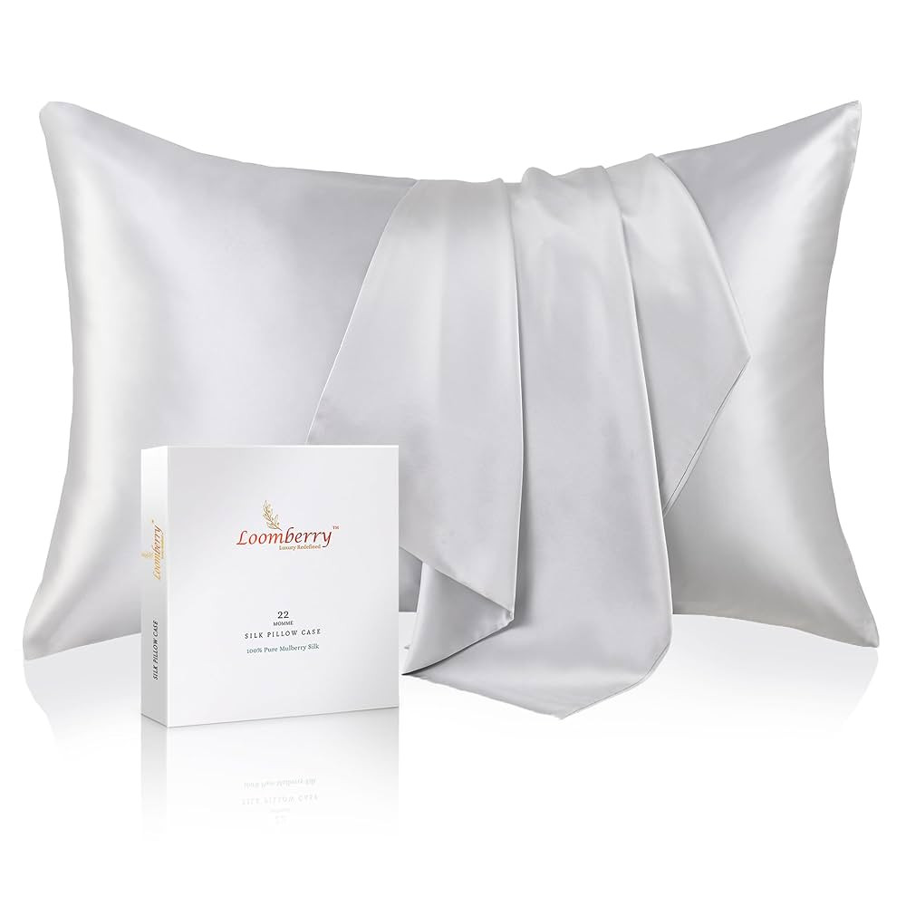 100% Pure Mulberry Silk Pillowcase for Hair and Skin, 6A Grade 22 Momme Silk Pillow Cases with Zi... | Amazon (US)