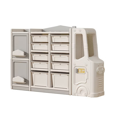 FONTOI Kids Toy Storage Cabinet, Car-Design Multi-functional Storage Organizer with Shelf&Bins for Playroom, Bedroom, Grey, 12.6"*36.22"*57.09" | Target