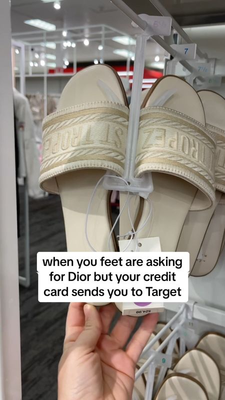 These slides are giving me designer vibes and I’m loving the price! These super cute Target sandals are screaming vacation, literally.  

#sandals #budgetsandals #vacationsandals #slides #europeanstyle #slidesandals #targetstyle #targetdeals #targetfinds #targetmusthaves #targetfashion #targetlife #targetlove  #targetmom  #targetaddict #targetfashionfinds target sandals. Target shoes. Target finds. Target fashion. Target deals. Target must haves. Dior dupe. Dior sandals. Dior sandal dupe. Dior dway slide dupe. Dior dway dupe. Vacation sandals  

#LTKVideo #LTKshoecrush #LTKstyletip