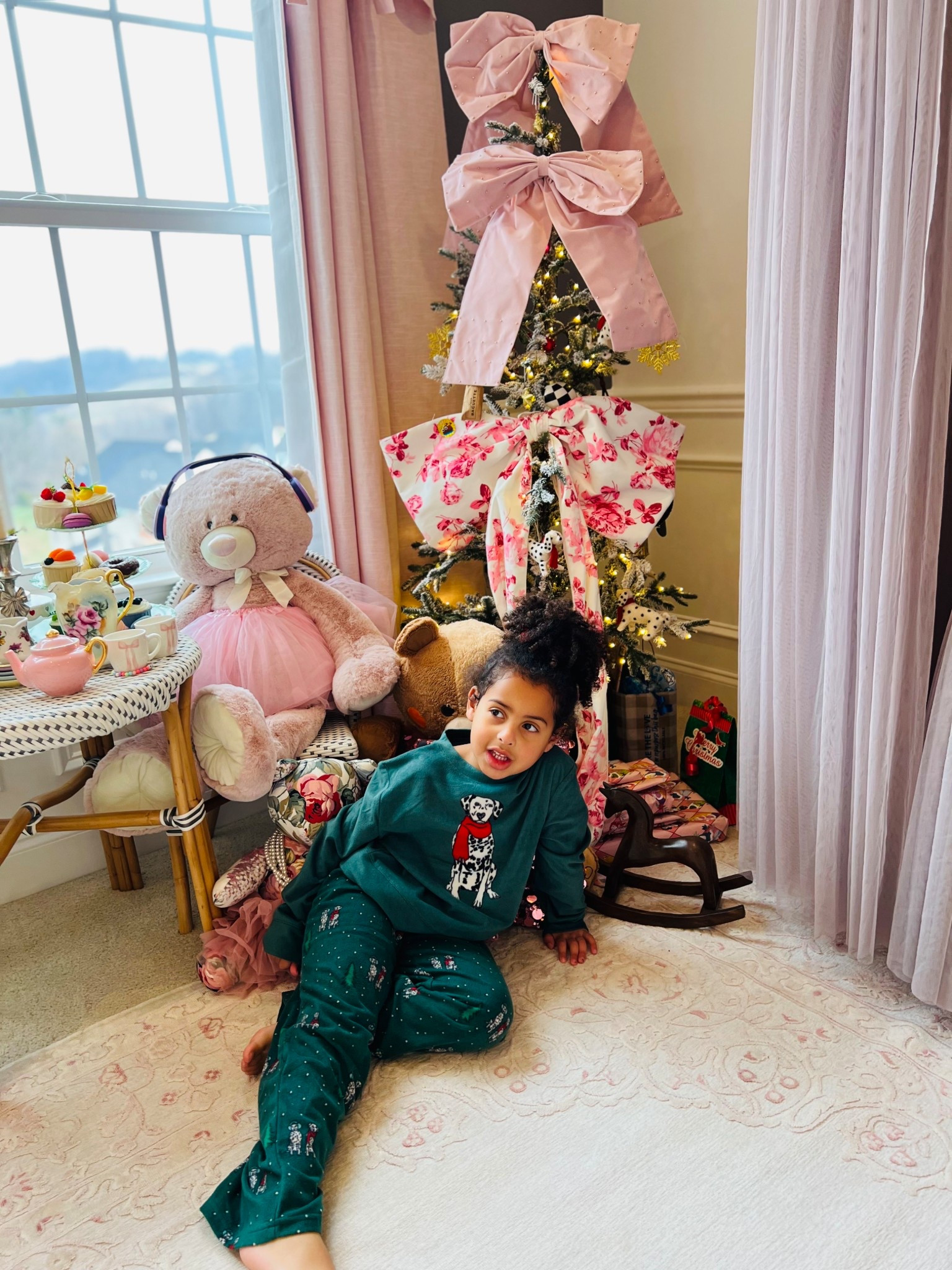 Christmas Decor, decorative bows,  Christmas tree, pajamas 

#LTKHome #LTKHoliday #LTKKids