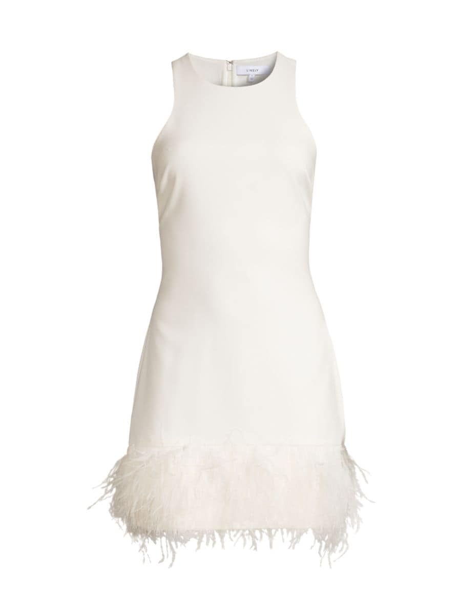 Cami Feather-Hem Minidress | Saks Fifth Avenue