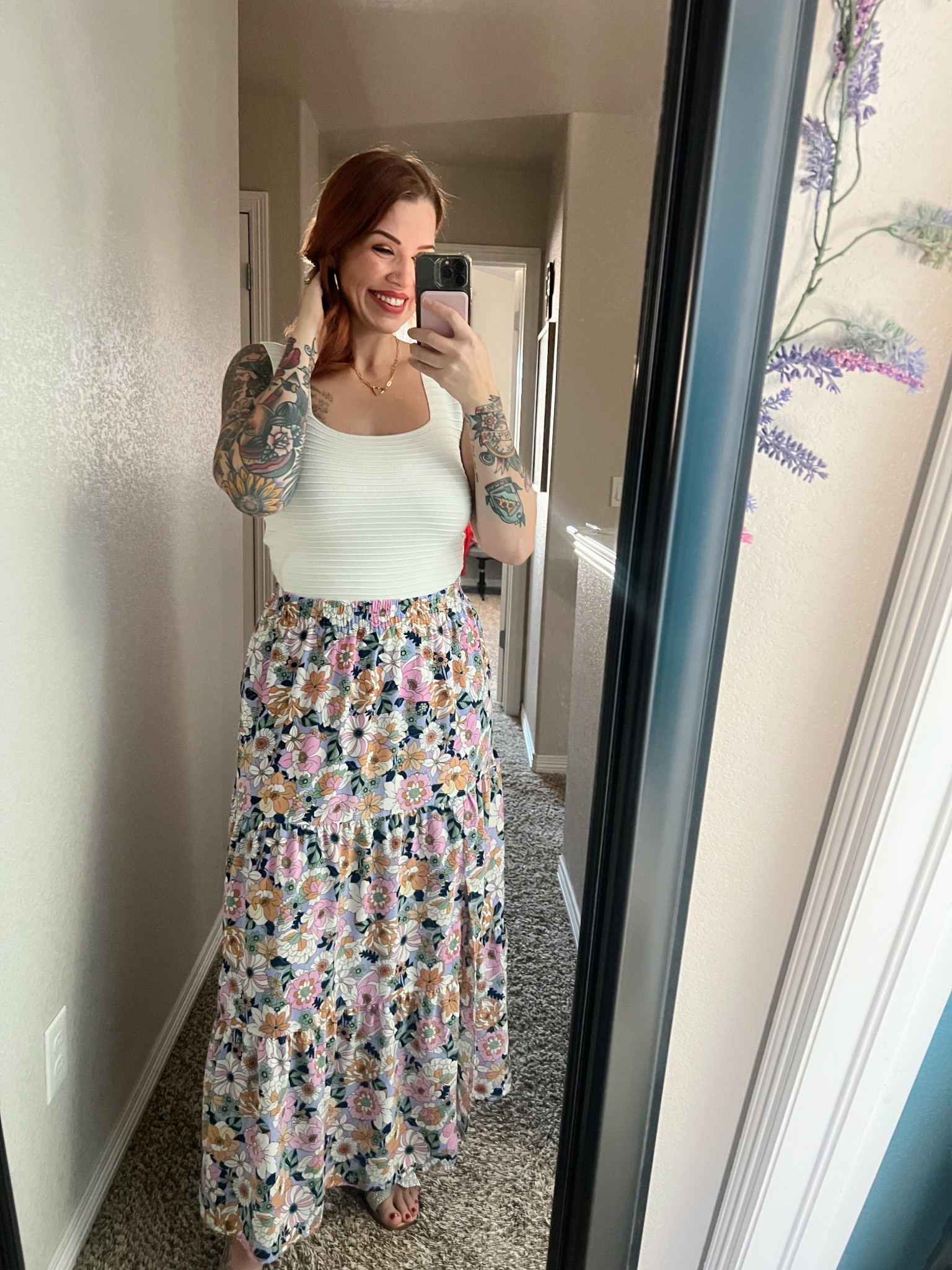 Happy Easter ✝️🐰💕

Shirt is ribbed and has wide straps. Love the compression of it and love that I could tuck it into my skirt easily to make it look like a body suit. I’m wearing a large.
The skirt is perfect for this lovely spring weather! Has a stretchy waist band, slit and pockets !

#LTKSeasonal #LTKSaleAlert #LTKMidsize