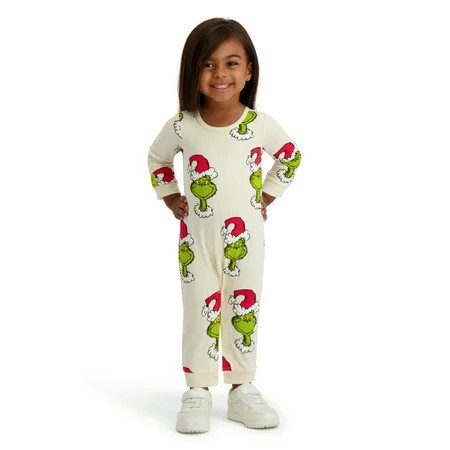 The Grinch Baby Unisex Printed Coverall, Sizes 0/3M-24M | Walmart (US)