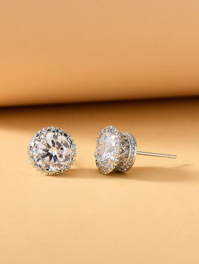 Rhinestone Decor Stud Earrings | SHEIN