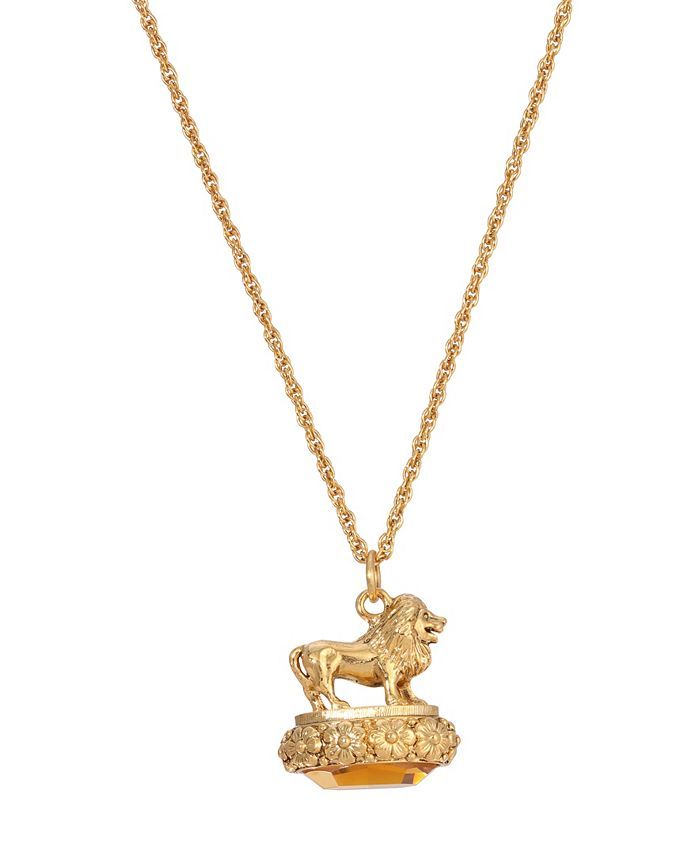 14k Gold-Plated Cecil The Lion and Swarovski Crystal Necklace | Macys (US)
